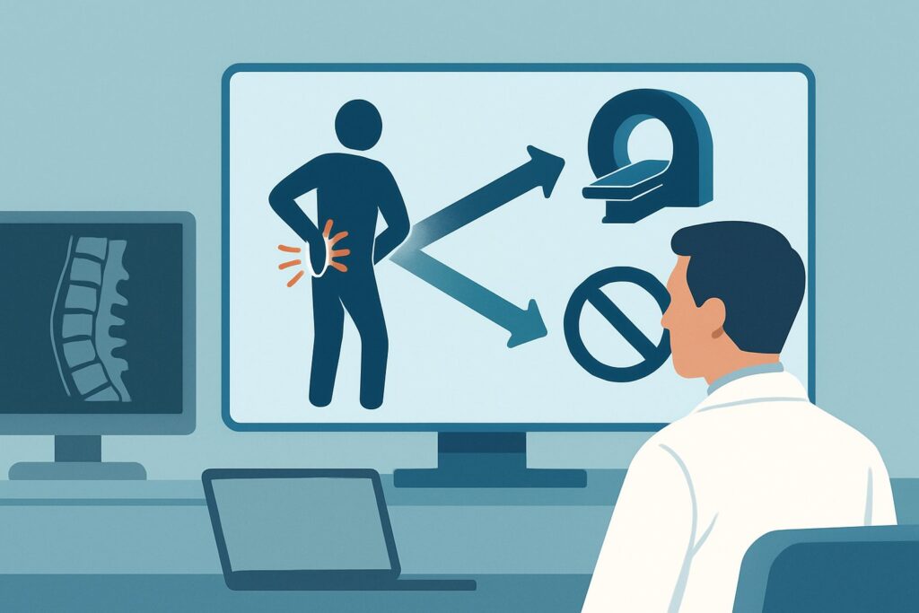 Why Is Imaging Not Recommended for Acute Low Back Pain Without Red Flags?