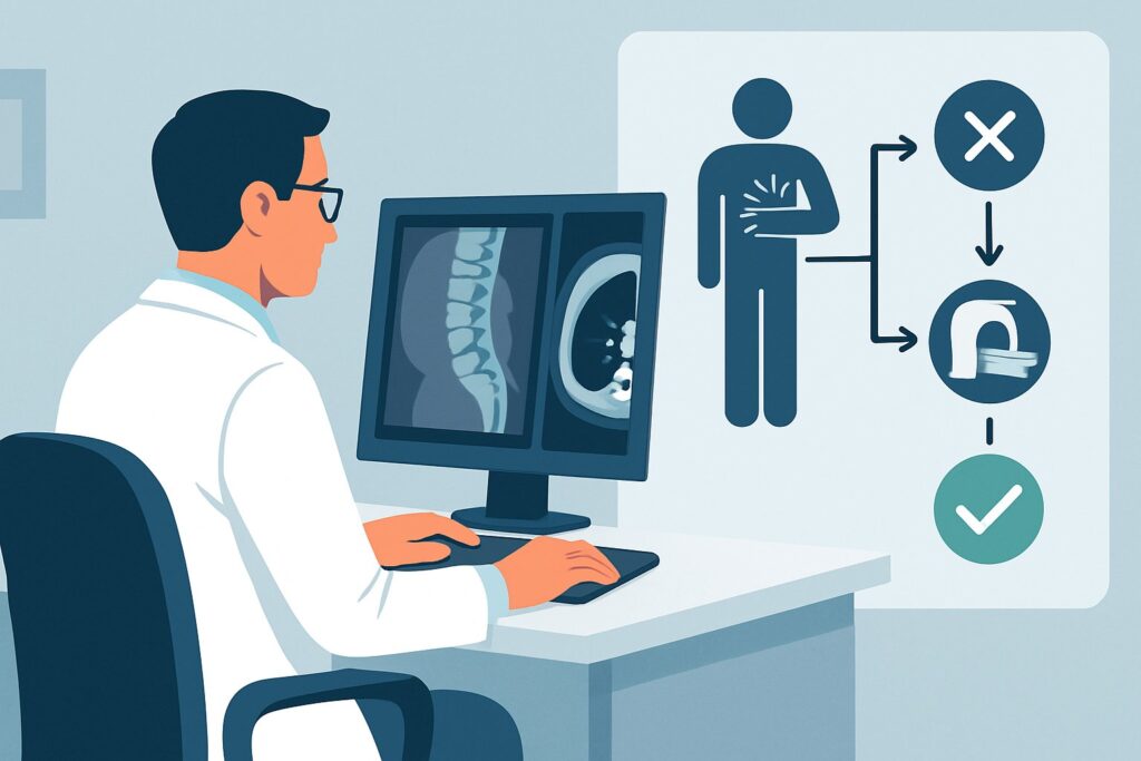 Why Is Imaging Usually Avoided for Acute Thoracic Back Pain Without Red Flags?