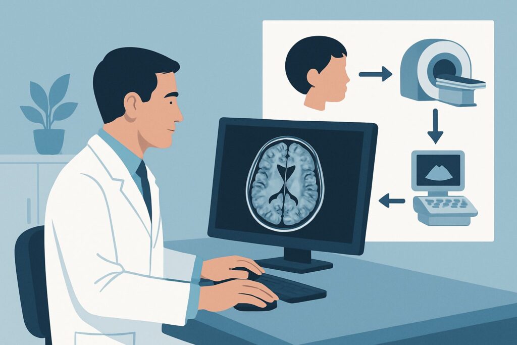 Why Is MRI the First Choice for a Child with Acute Vision Loss and No Papilledema?
