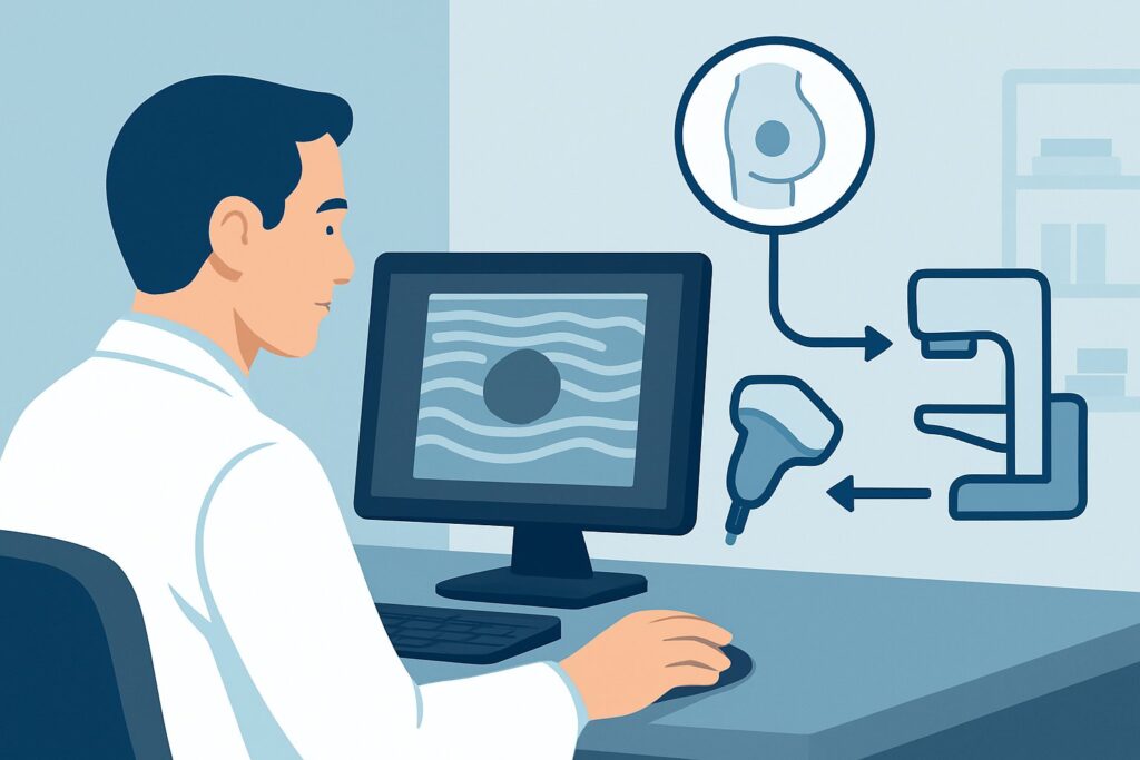 Why Is Ultrasound the First-Line Imaging for a Breast Mass in a Woman Under 30?