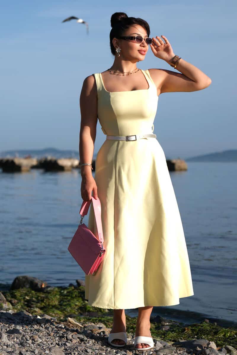 Second image of Gigi Sarı Sunset Dress