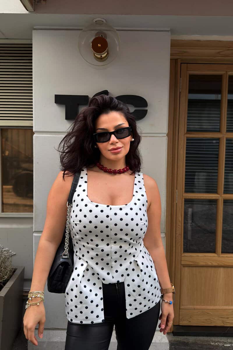 Gigi Puantiyeli Bluz