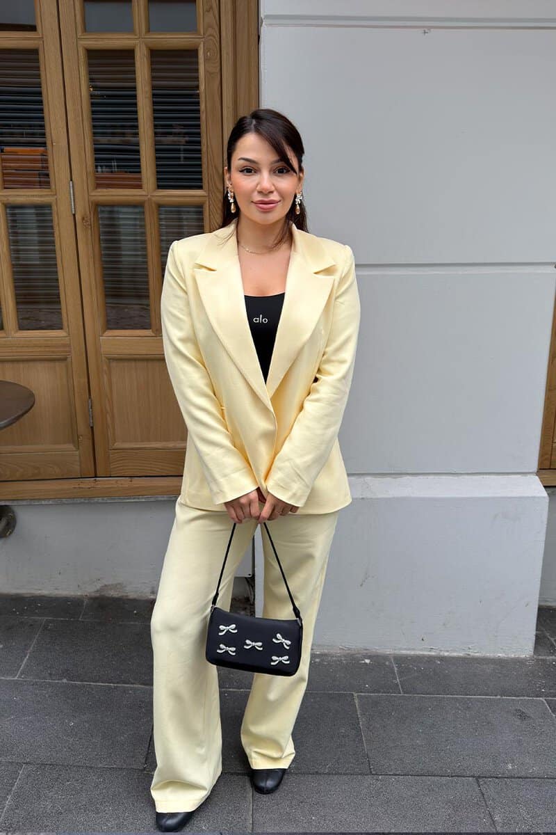 Gigi Sarı Blazer Takım