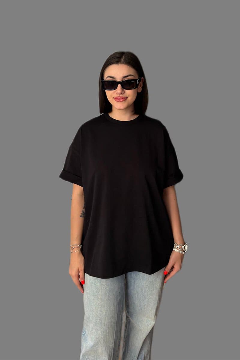 Gigi Oversize Siyah Tişört