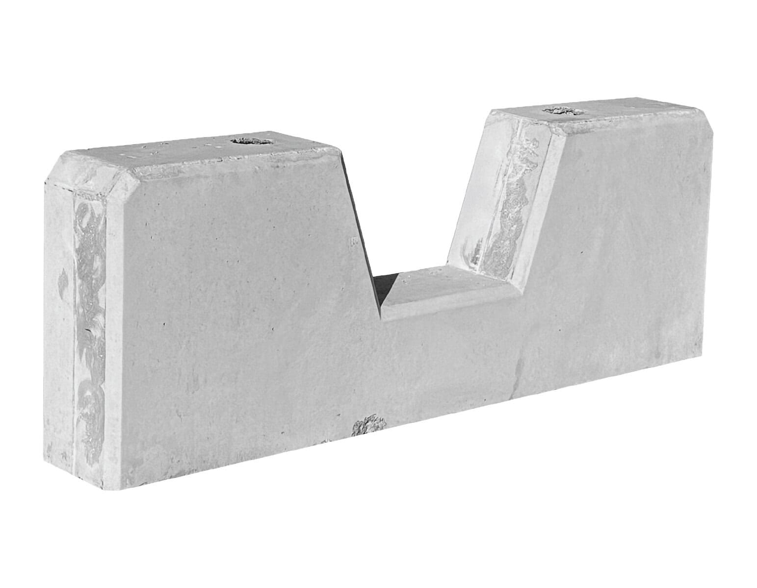 Precast concrete block with an integrated groove for construction and infrastructure projects, showcasing durable and high-quality precast concrete solutions.