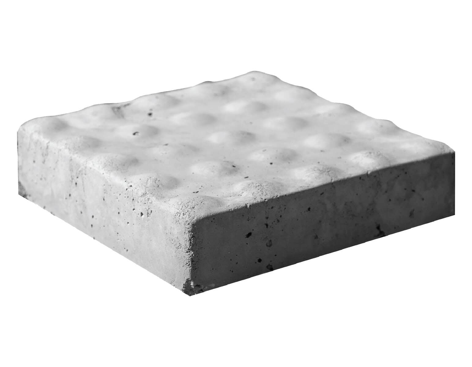 Precast concrete paver block with textured surface, used for durable outdoor pavements and landscaping projects.