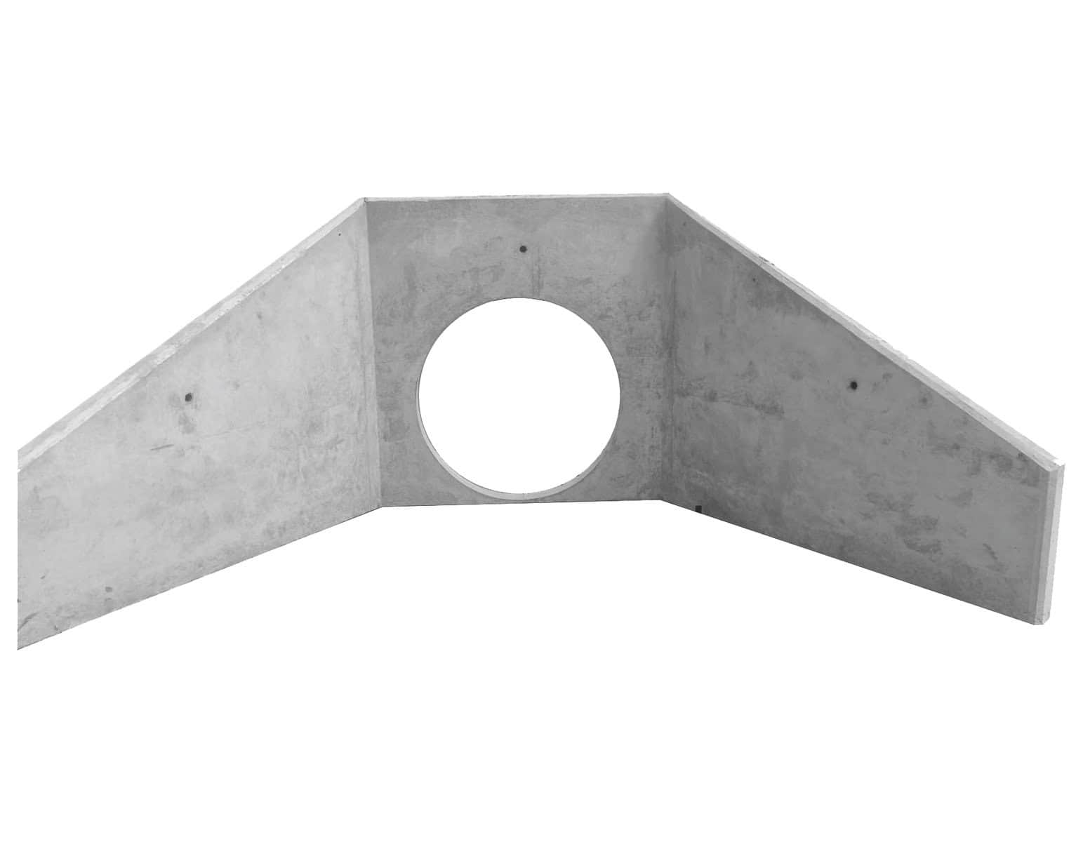 Precast concrete wall panel with circular opening for construction projects, showcasing durable and high-quality precast concrete solutions for efficient building infrastructure.