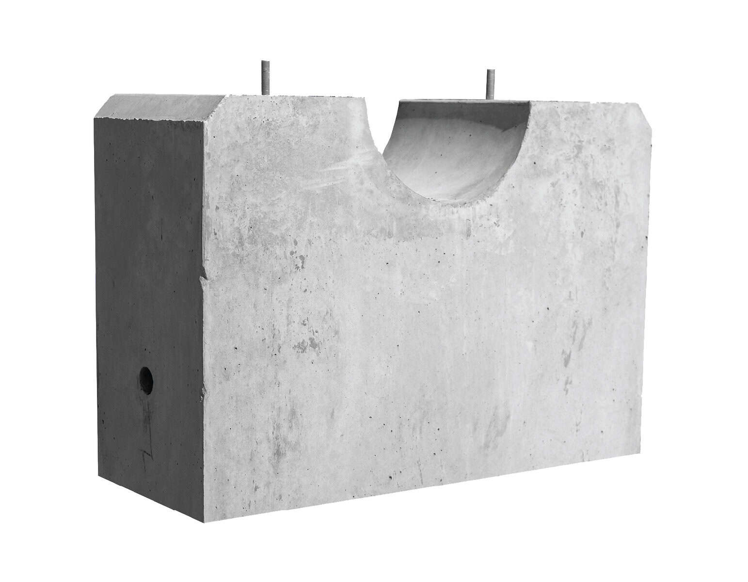 Precast concrete stormwater retention or sewer manhole section for infrastructure projects.