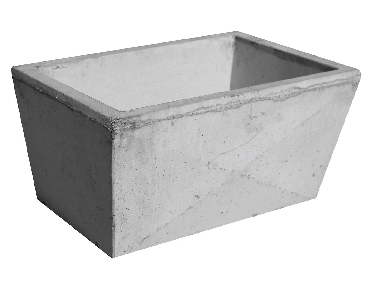 Precast concrete planter box for landscaping and garden design. Durable, high-quality concrete construction ideal for commercial and residential outdoor spaces.