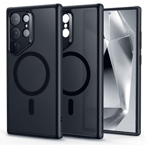 ESR Classic Hybrid Case (HaloLock), Compatible with Samsung Galaxy S24 Ultra, Frosted Black tok (1A7100402)