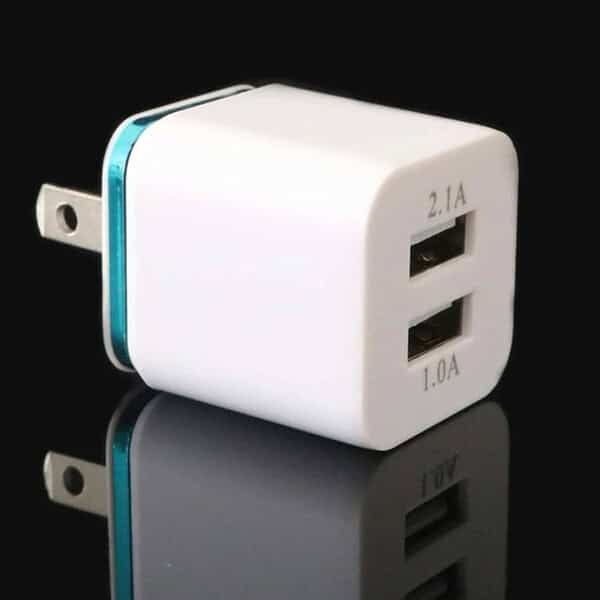 USB Wall Charger Plug Block Cube 2 Port Portable Fast Charger