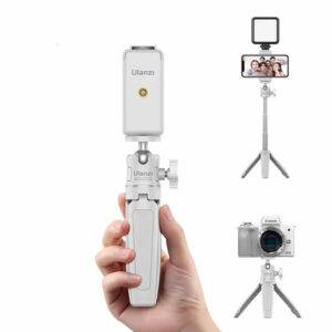 SLR Camera Smartphone Vlog Tripod Mini Portable Tripod with Cold Shoe Phone Mount for iPhone Android