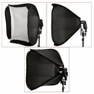 24"x24"/60cmx60cm Professional Protable Foldable Off-Camera Flash Photography SoftBox for Canon/Nikon/Godox/Yongnuo