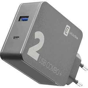 Cellularline ACHITKITC2CQCPD48K mobiltelefon töltő Laptop, Okostelefon Fekete Váltakozó áram Gyorstöltés Beltéri (ACHITKITC2CQCPD48K)