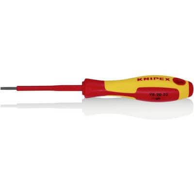 VDE egyenes csavarhúzó, penge szélesség: 2,5 mm, Knipex 98 20 25 (98 20 25)