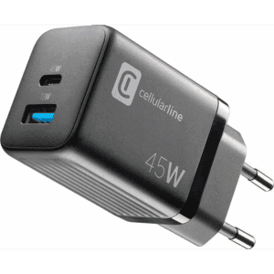 Ładowarka Sourcing CELLULARLINE CHARGER GAN 2 PORTS PD 45W (ACHUSBGAN2PD45WK)