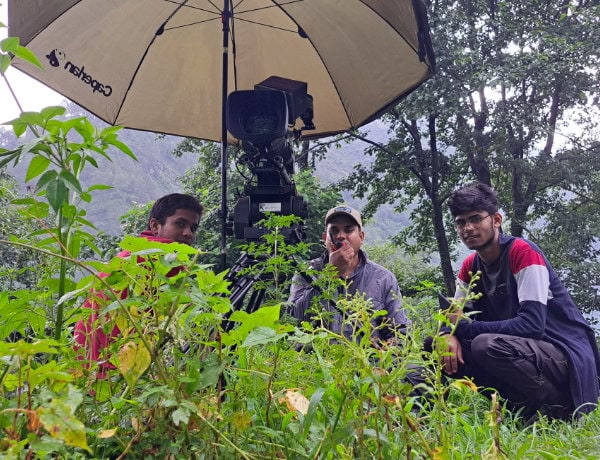 Filming for BBC wildlife show in Uttarakhand in Himalayas