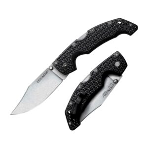 cold steel voyager large clip point plain edge folder