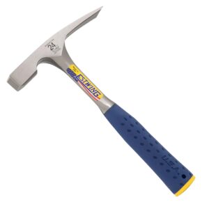 estwing – estwing 24 oz. bricklayer / mason’s smooth face hammer blue shock reduction grip estwing – estwing 24 oz. bricklayer / mason’s smooth face hammer blue shock reduction grip