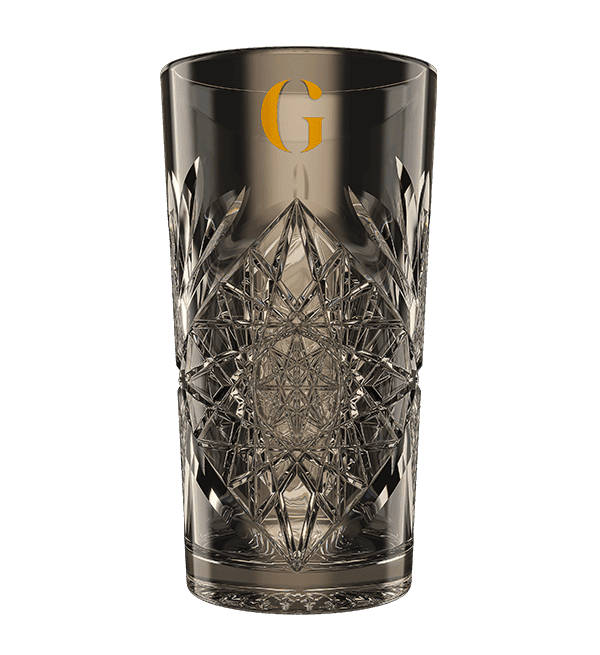 GOLD DRY premium cocktailglas met goud logo