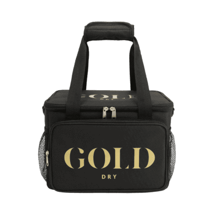 GOLD DRY Cool Bag koeltas zwart met goud logo