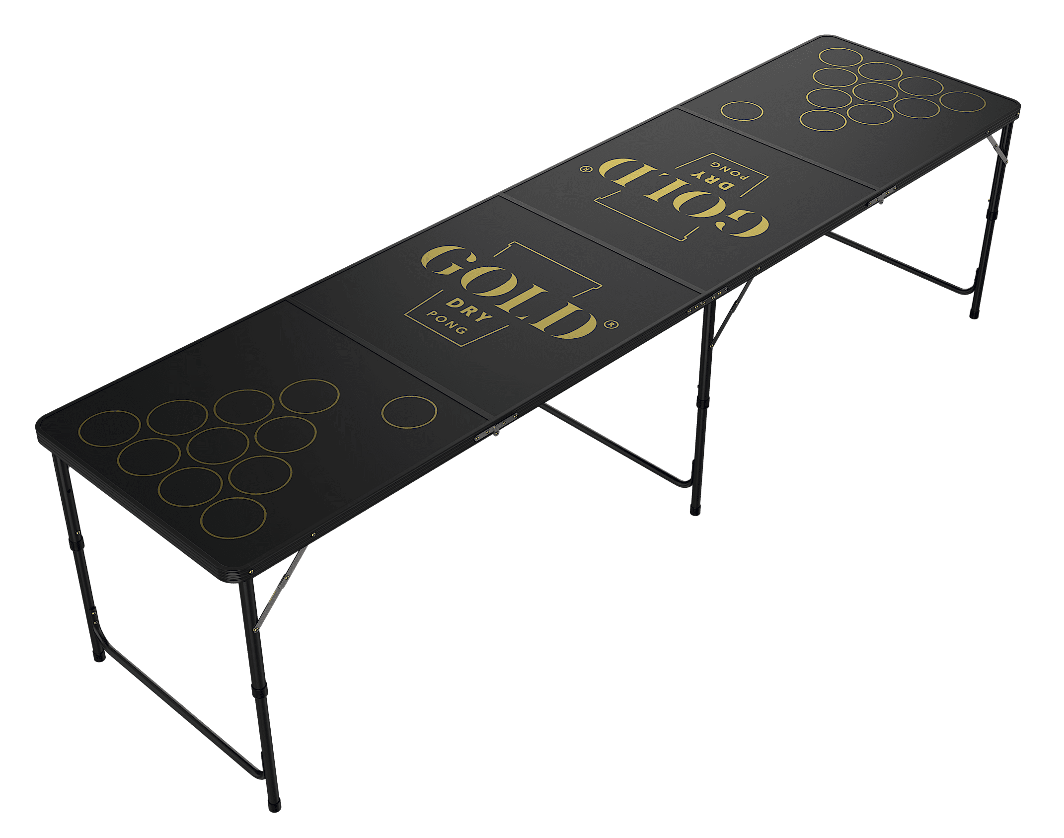 GOLD DRY Pong Table bierpong tafel zwart met goud