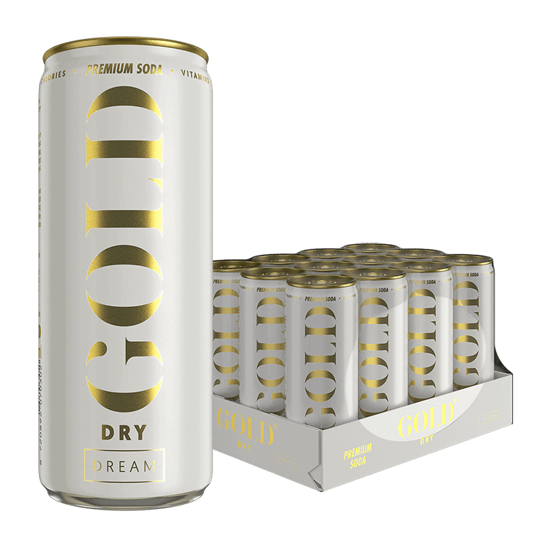 GOLD DRY Dream Premium Soda tray 12 blikken 250ml suikervrij