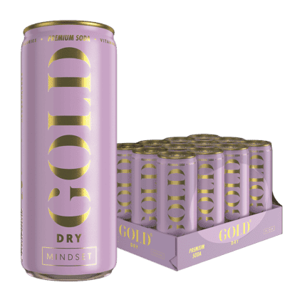 GOLD DRY Mindset Premium Soda tray 12 blikken 250ml suikervrij