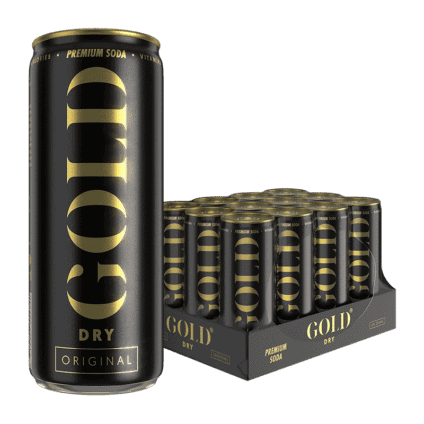 Gold Dry Original Premium Soda blik — classic premium mixer