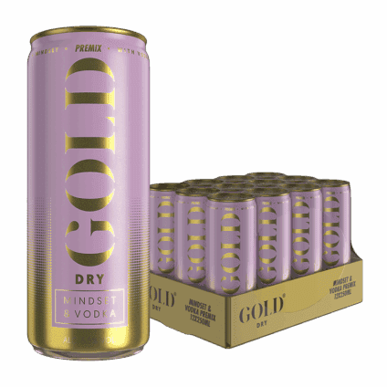 GOLD DRY Mindset Premix Vodka RTD tray 12 blikken 250ml