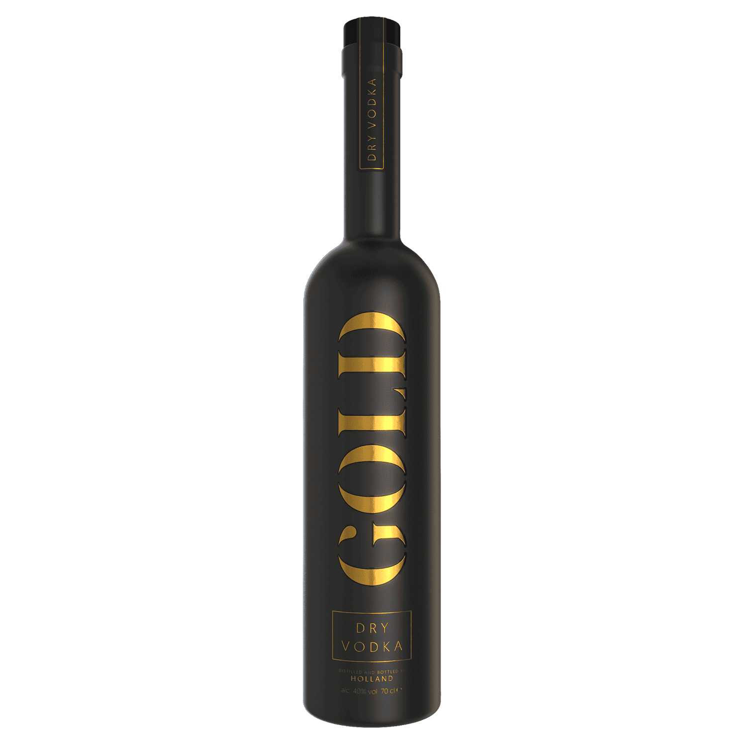 Gold Dry Vodka fles — 5x gedistilleerde premium Nederlandse vodka