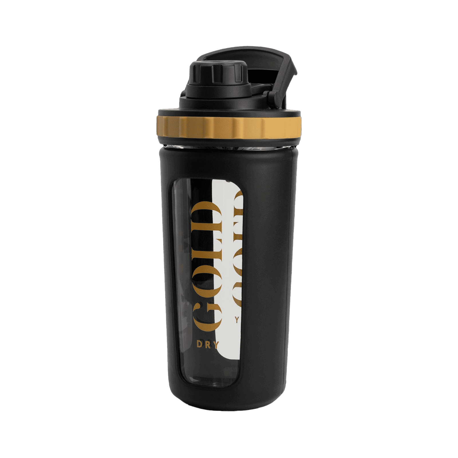 GOLD DRY Glazen Flaneer Beker met goud logo