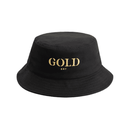 GOLD DRY Bucket Hat zwart met goud logo