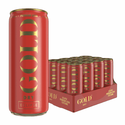 GOLD DRY Eclipse Premium Soda tray 12 blikken 250ml kersensmaak