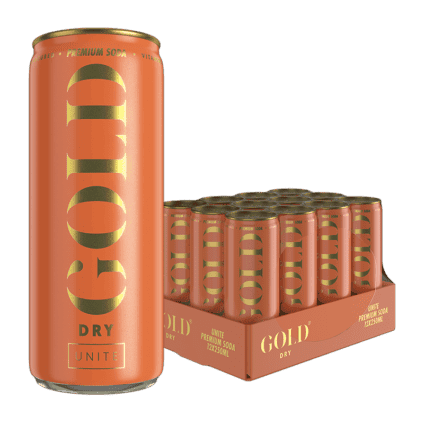 Gold Dry Unite Premium Soda tray — 12 blikjes premium mixer