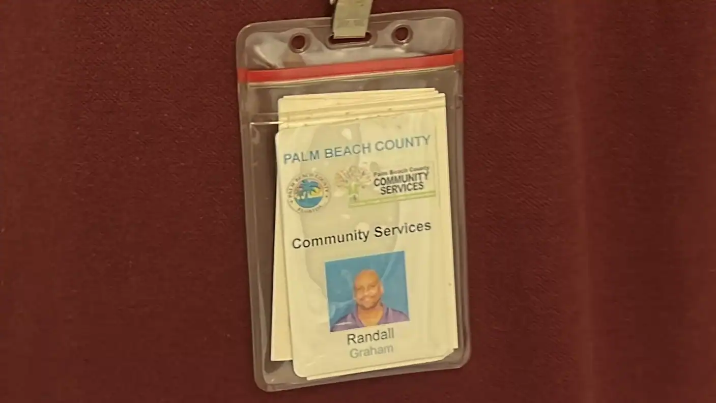 Employee badge of Randall Graham of the Palm Beach County Community Services Department GCNN Good Citizen News Network goodcitizennewsnetwork.com News That's Not Fake