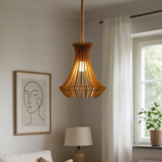 Lustra din Lemn si sfoara