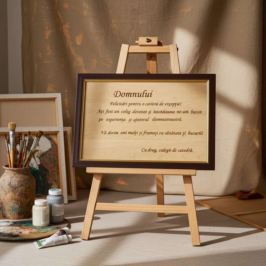 Placheta Pensionare Din Lemn