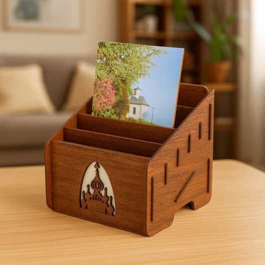 Stand Brosuri Lemn 11.5 cm