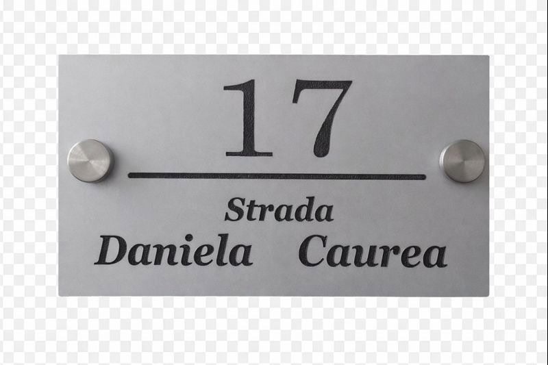 Numar De Casa Personalizat Argintiu