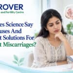 Woman consulting with a doctor about recurrent miscarriages and reproductive health.