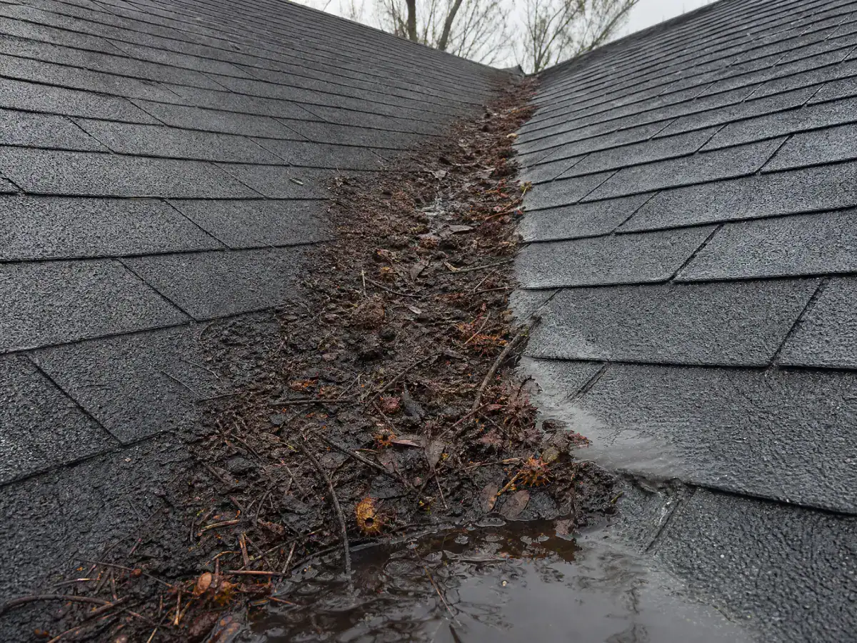 Blocked roof valleys can cause water to drain slowly and may lead to leaks or roof damage, says GRT Roofing.