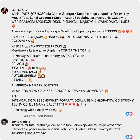 Opinia uczestnika konferencji 5