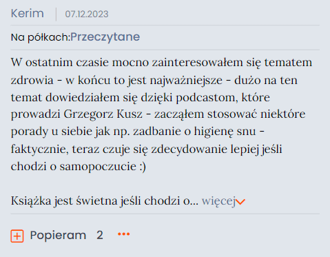 Opinia czytelnika Poradnika Zdrowia 7 Opinia czytelnika Poradnika Zdrowia 7