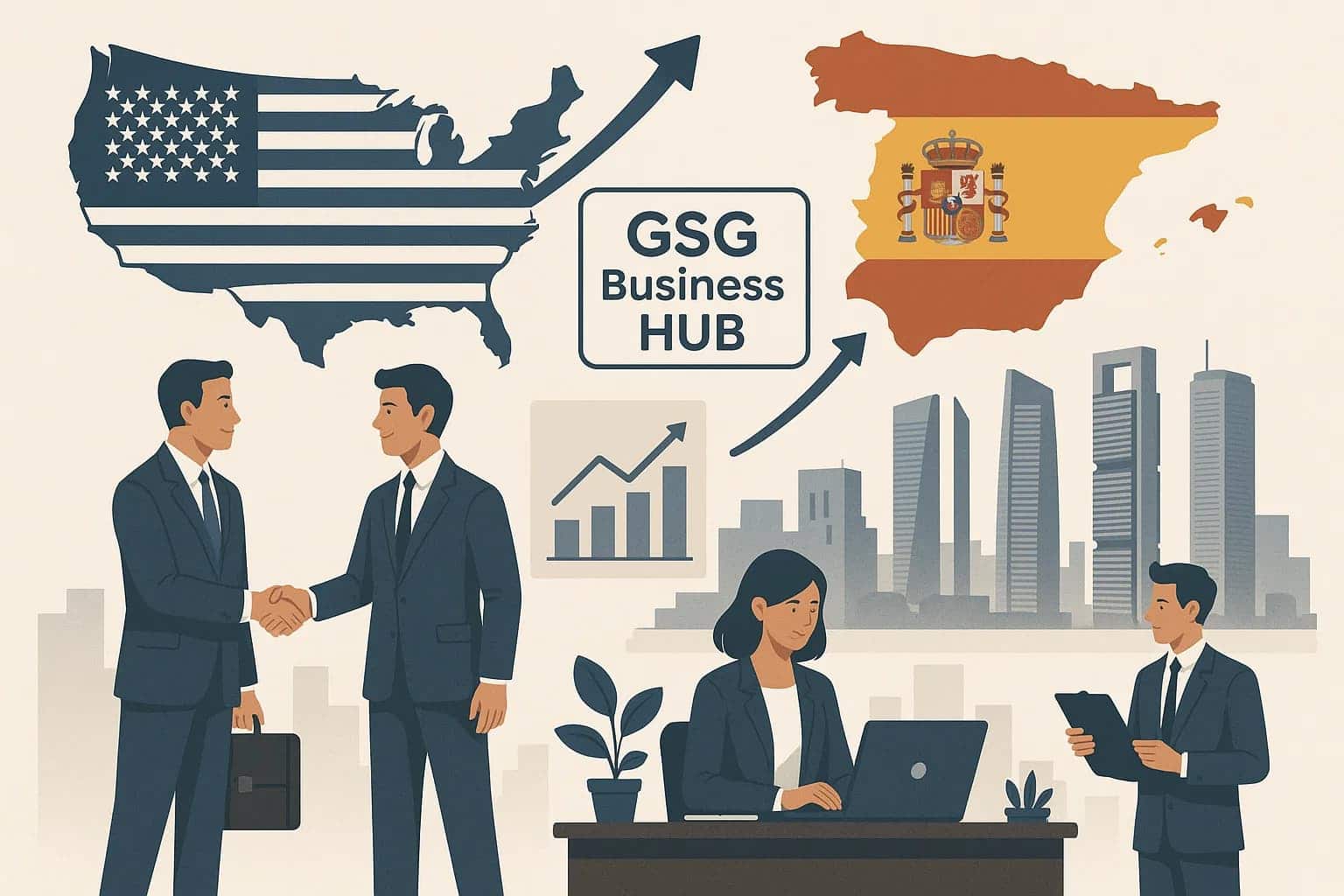 Descubre historias de éxito de empresas de USA en España y cómo GSG Business HUB impulsa negocios internacionales desde sus centros premium en Madrid.