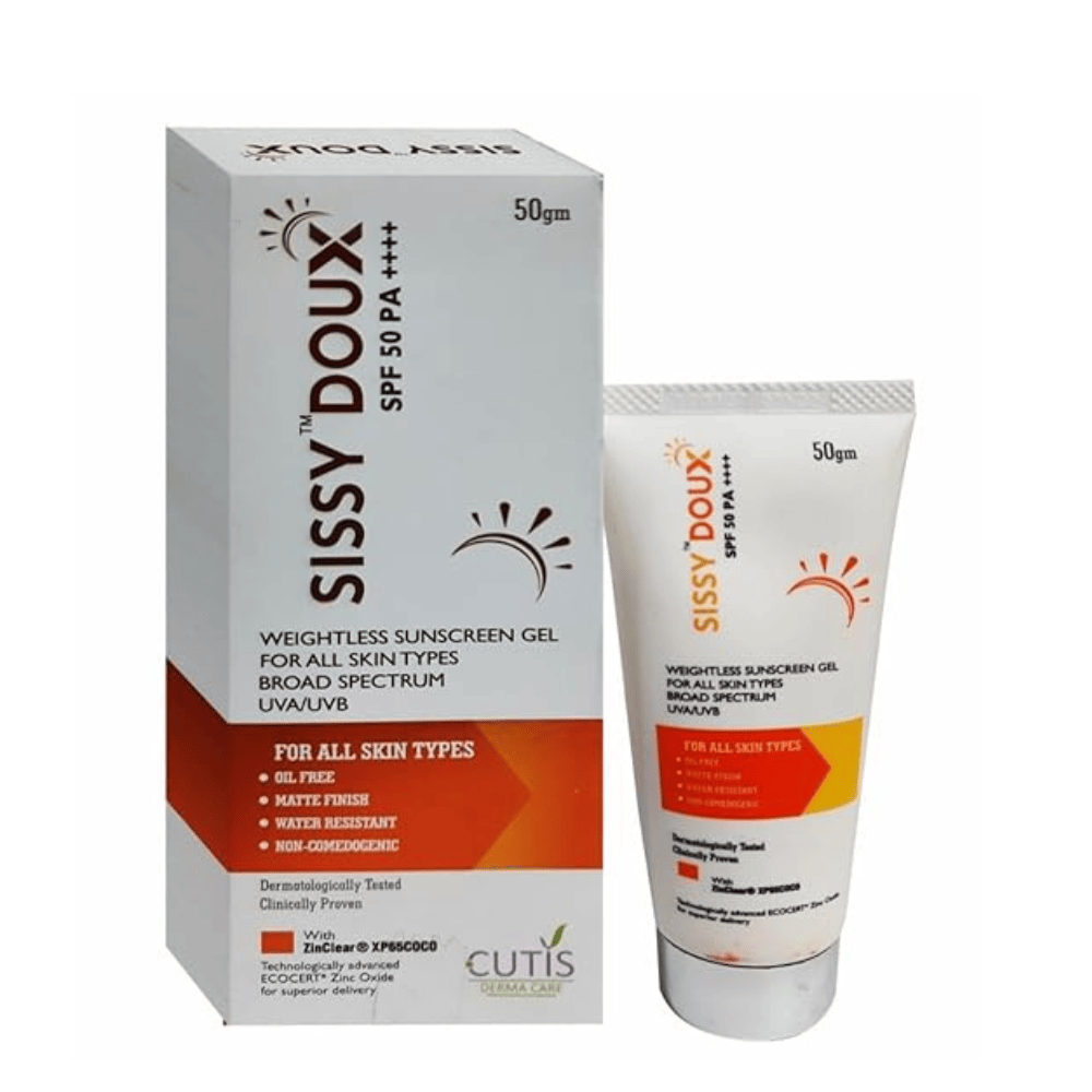 Sissy Doux Sunscreen Gel SPF 50 – Matte & Oil-Free Protection