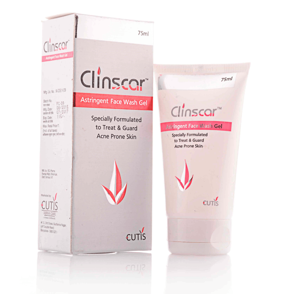 Clinscar Astringent Face Wash Gel for Acne-Prone Skin