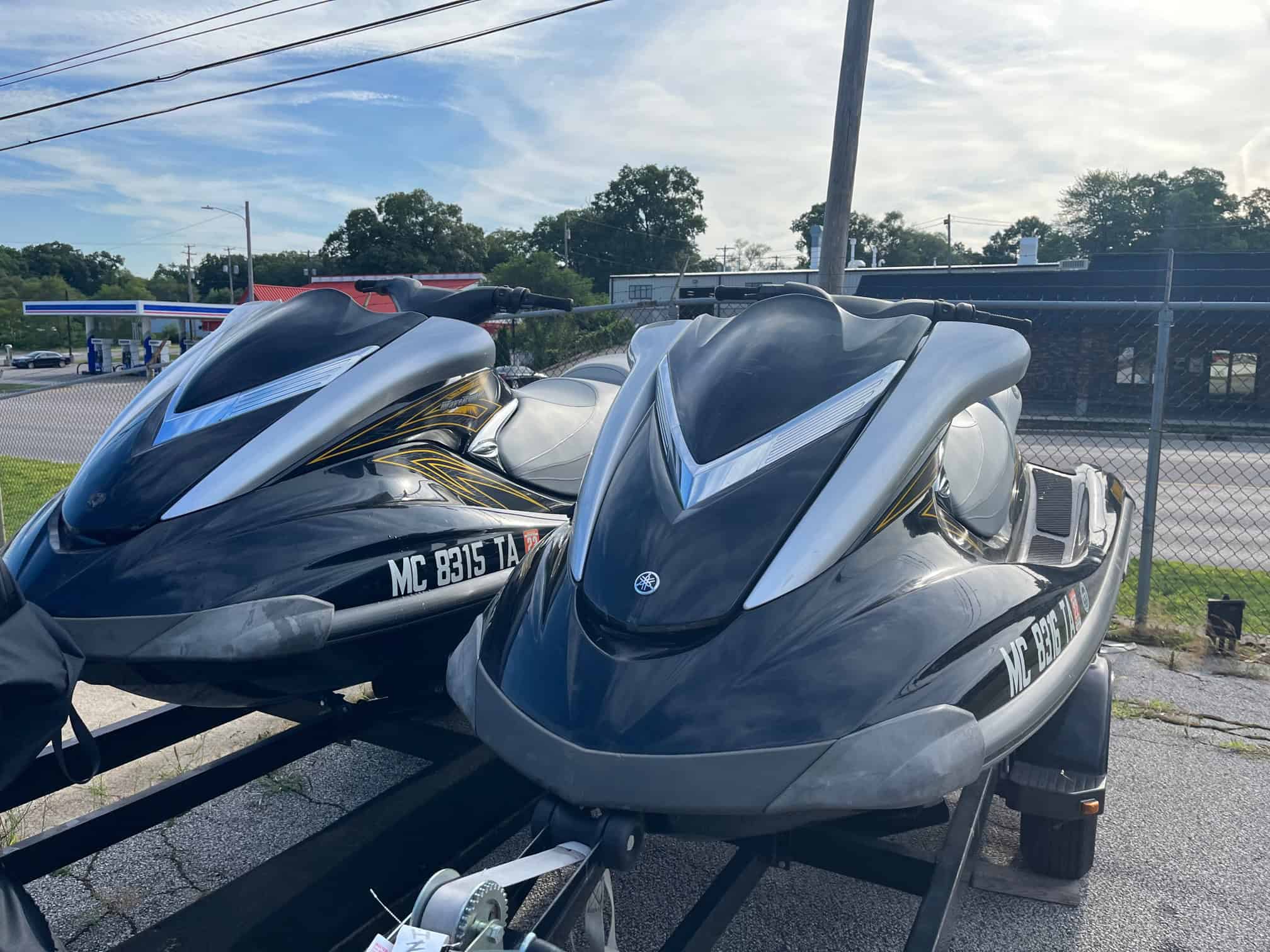 Watercraft jet skis available at Hall's Sport Center, ideal for water sports enthusiasts and outdoor fun.