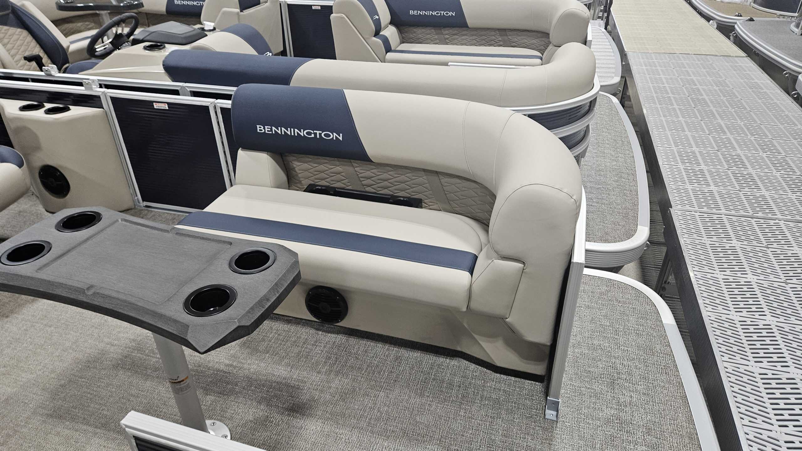 Bennington 20 SSB pontoon boat with spacious seating and premium features.