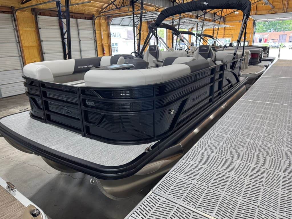 Bennington 20SSR S1 pontoon boat for sale at Hall's Sport Center.
